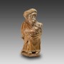 Greek Terracotta Statuette of a Grotesque Nurse and her Baby