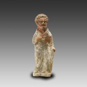 Greek Terracotta Statuette of a Standing Actor