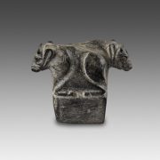 Statuette of two seated young bulls